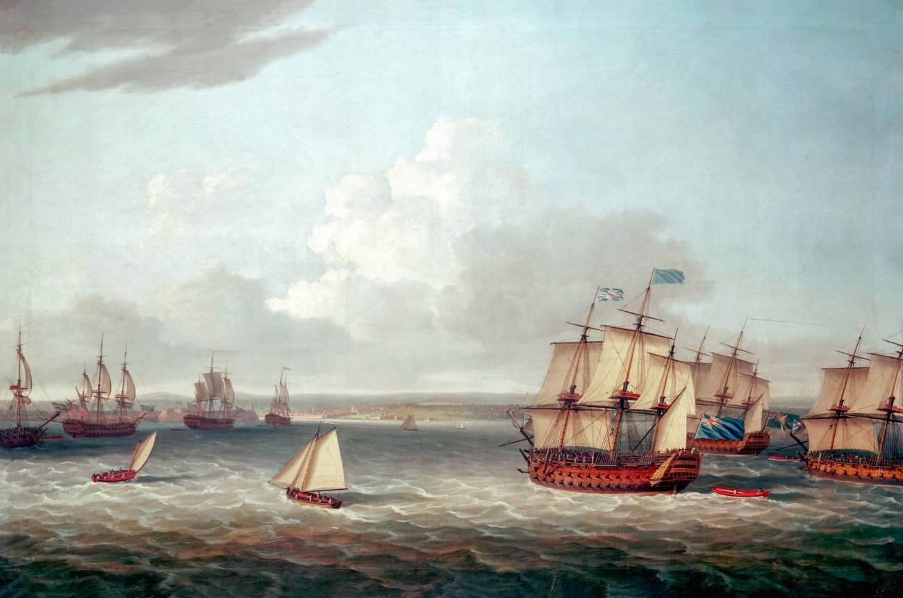 Доминик Серрес. Британский флот входит в Гавану в 1762 году. 1775