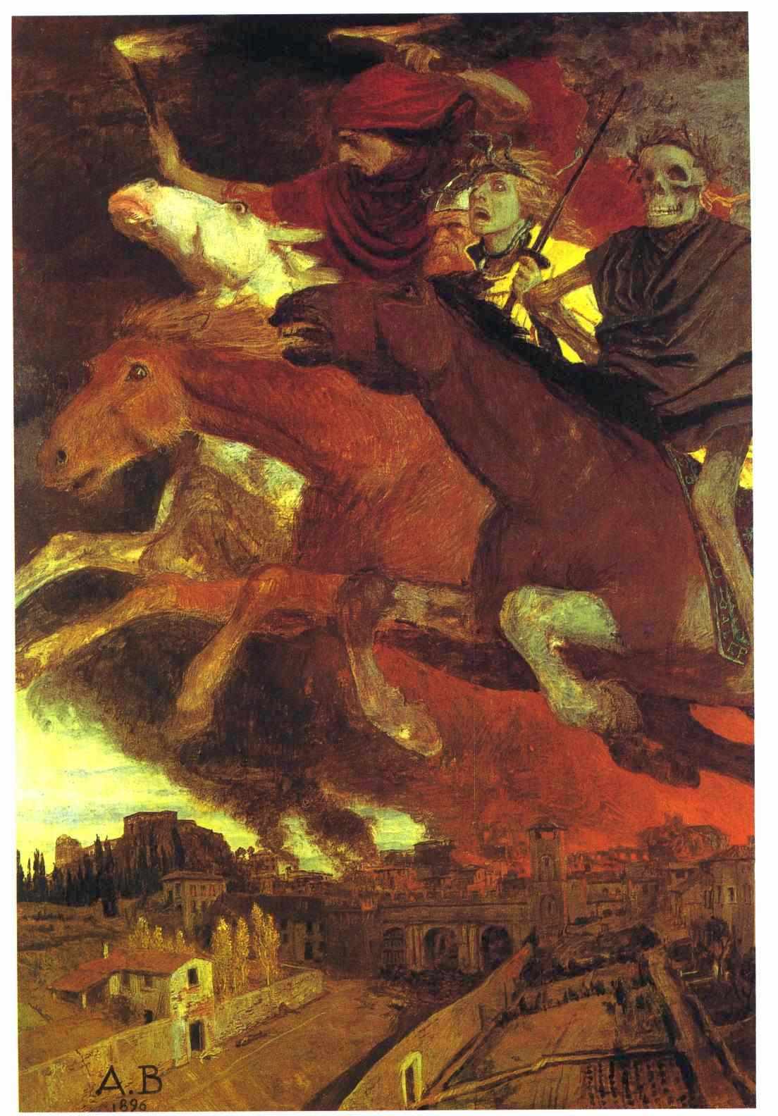 Бёклин Арнольд. Четыре всадника Апокалипсиса. 1896