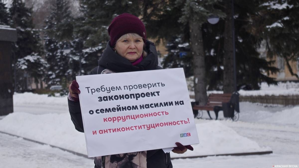 Пикет против законопроекта о профилактике семейно-бытового насилия. Тольятти