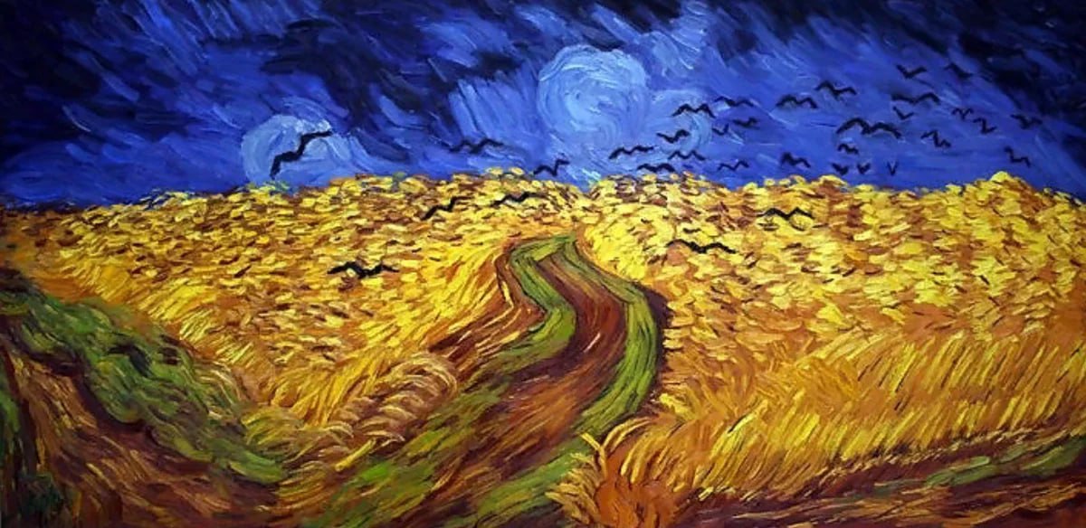 Ван Гог. Пшеничное поле с воронами. 1890