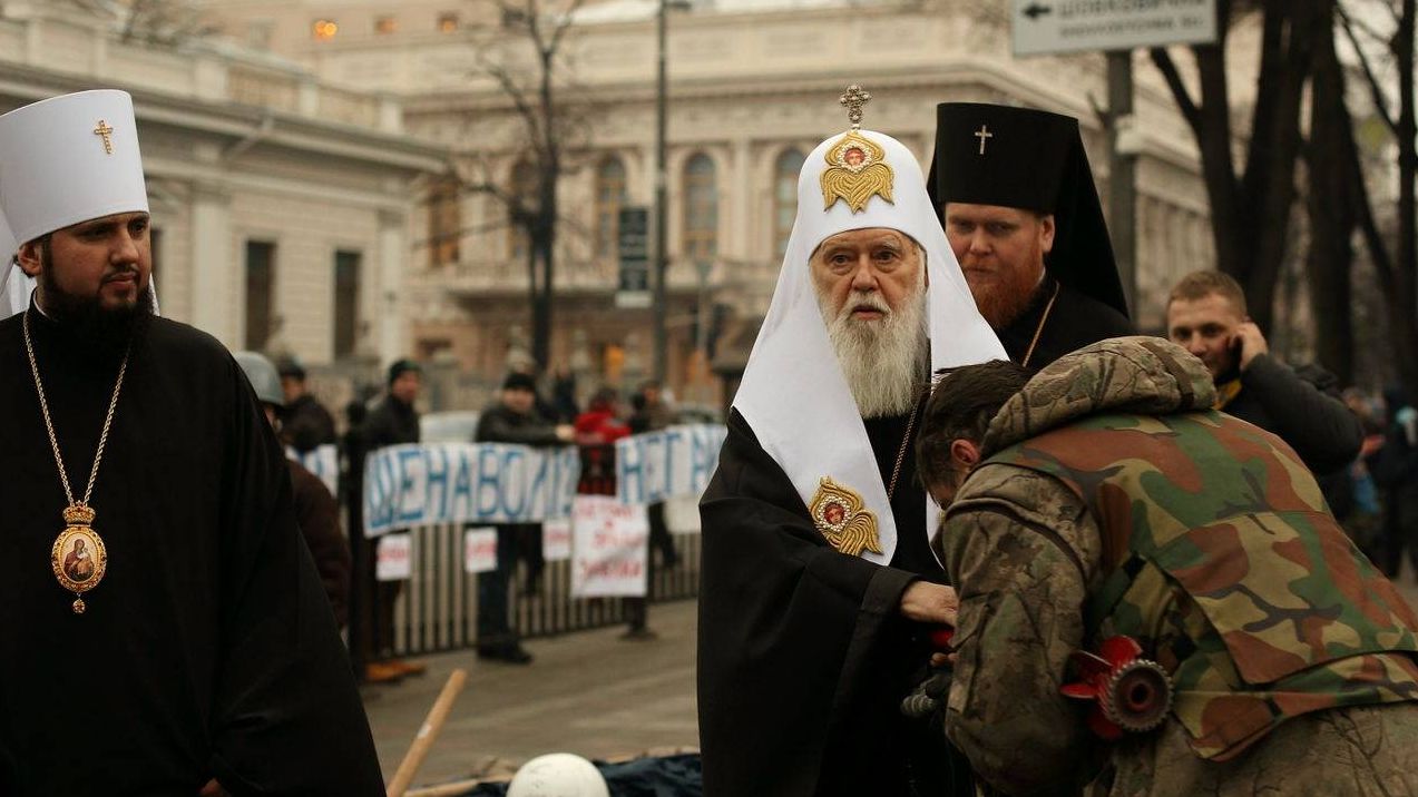 Патриарх Филарет на Майдане
