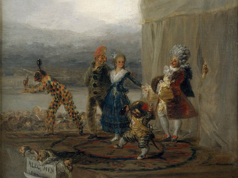 Франсиско де Гойя. Бродячие комедианты (фрагмент). 1793