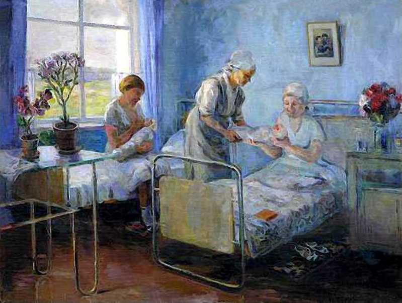Татьяна Гиппиус. В роддоме. 1939