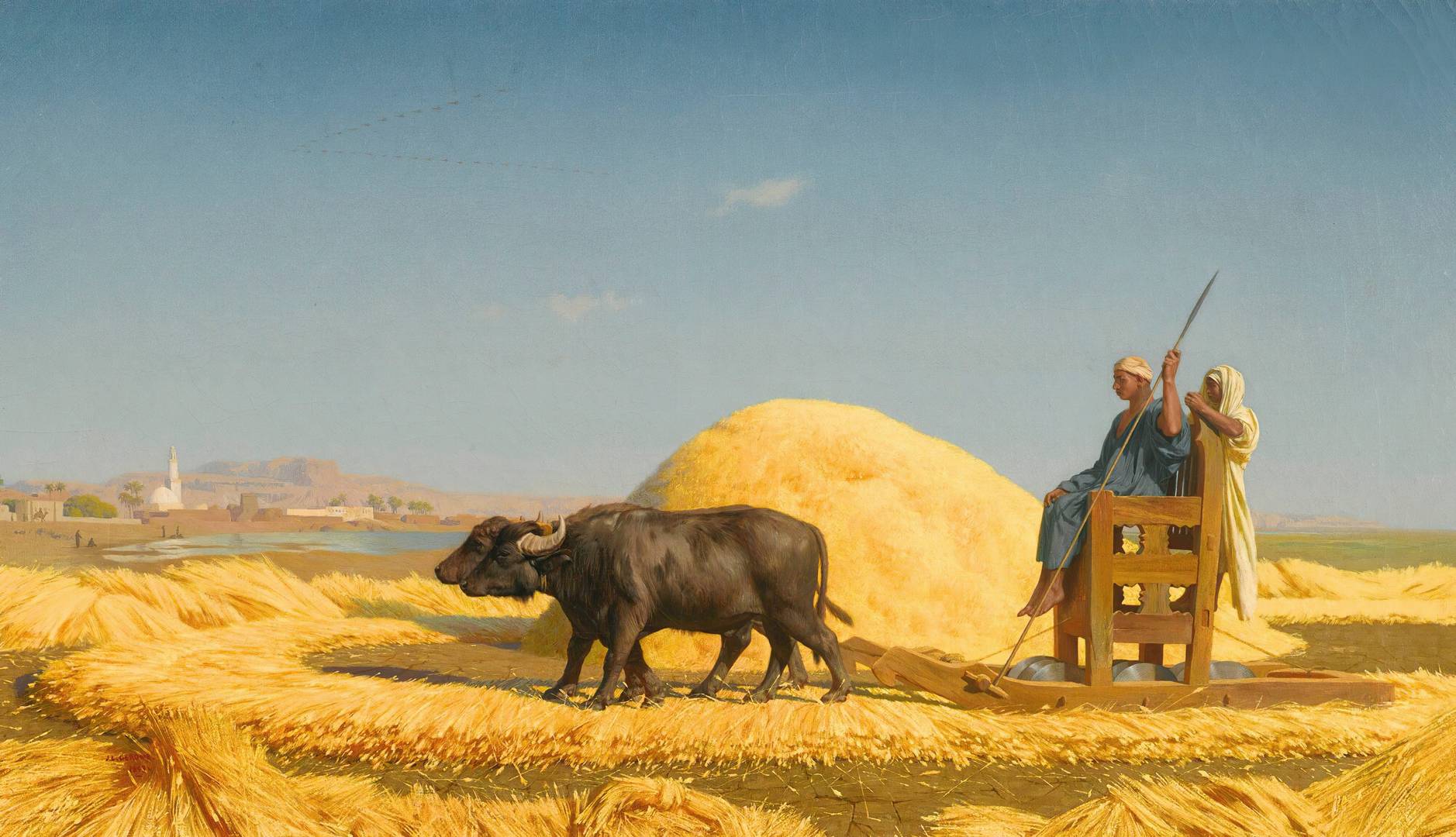 Жан-Леон Жером. Молотильщики зерна, Египет. 1859 