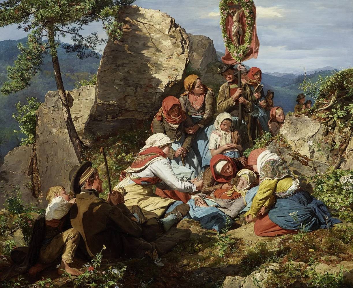 Фердинанд Георг Вальдмюллер. Прерванное паломничество (Больная паломница). 1858