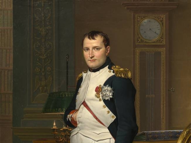 Жак-Луи Давид. Император Наполеон в своем кабинете в Тюильри (фрагмент). 1812