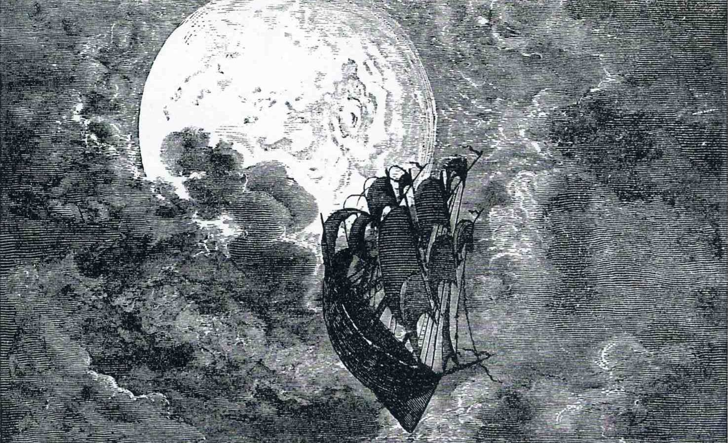 Гюстав Доре. Путешествие на Луну (фрагмент). около 1868