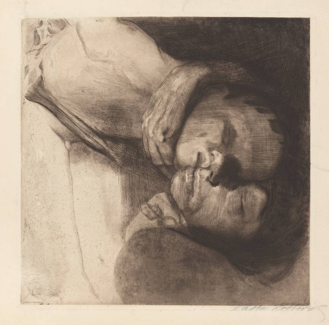 Кете Кольвиц. Смерть, женщина и ребёнок. 1910