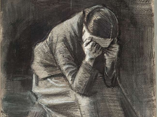 Винсент ван Гог. Плачущая женщина (фрагмент). 1883