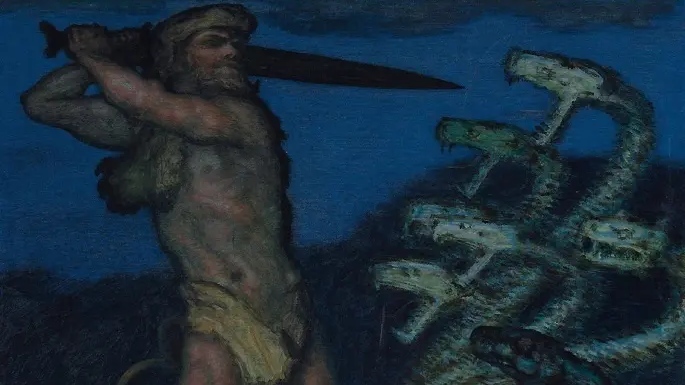 Франц фон Штук. Геркулеси гидра. 1915