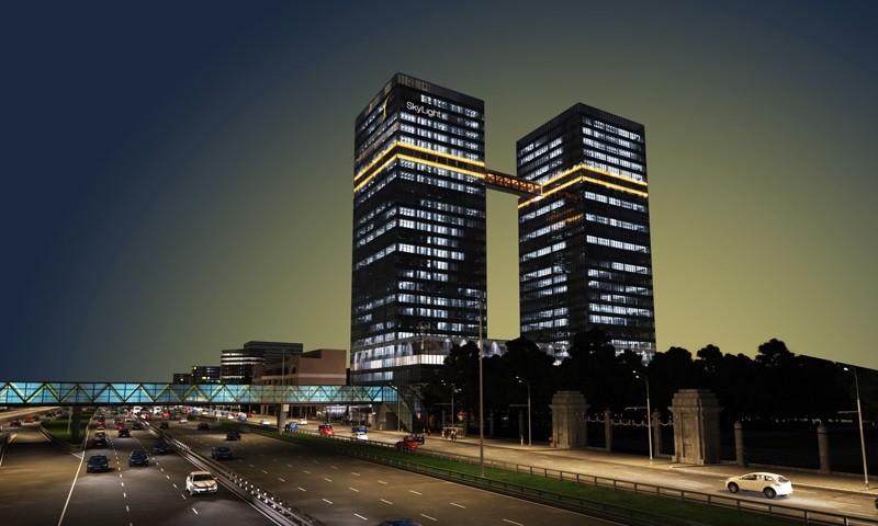 27-этажная башня (слева) центрального офиса VK в Москве