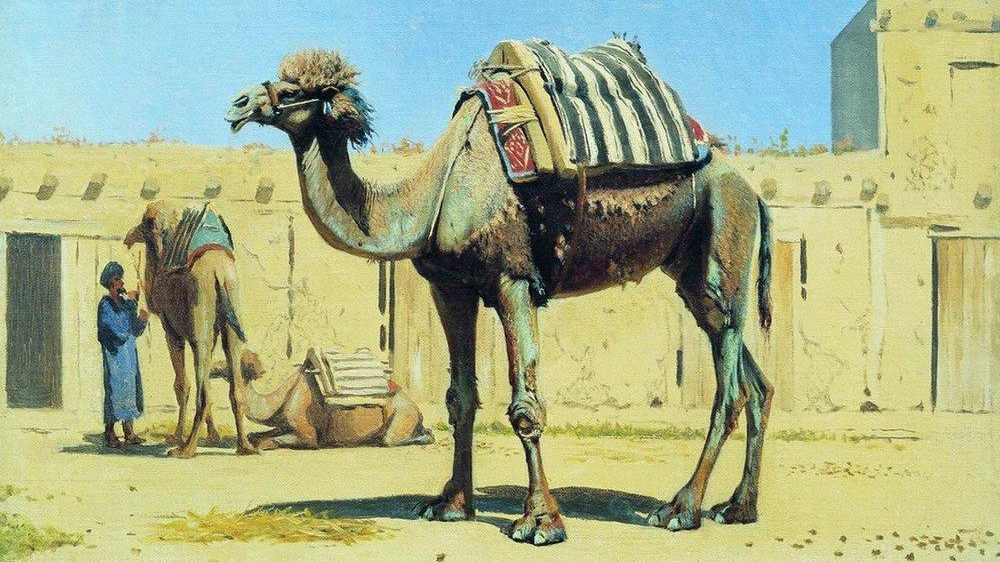 Василий Верещагин. Верблюд во дворе караван-сарая (фрагмент). 1869-1870