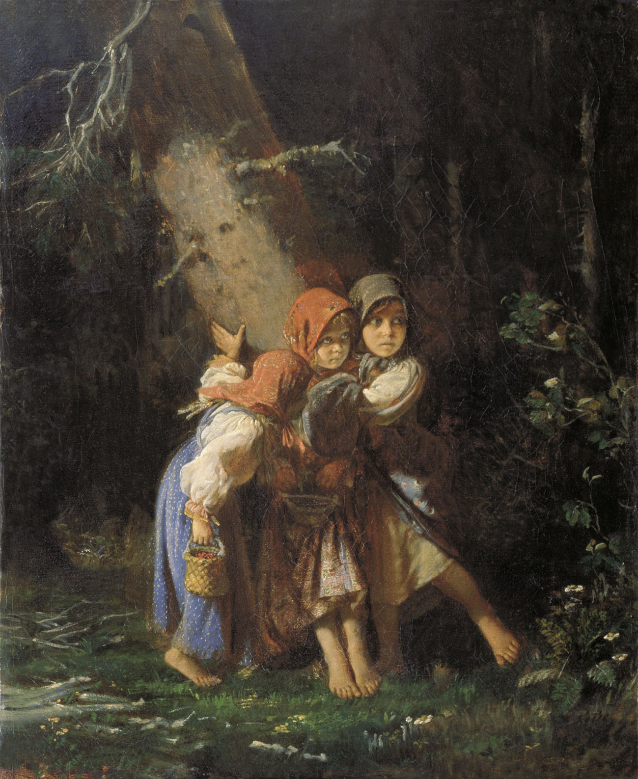 Корзухин Алексей Иванович. Крестьянские девочки в лесу. 1877