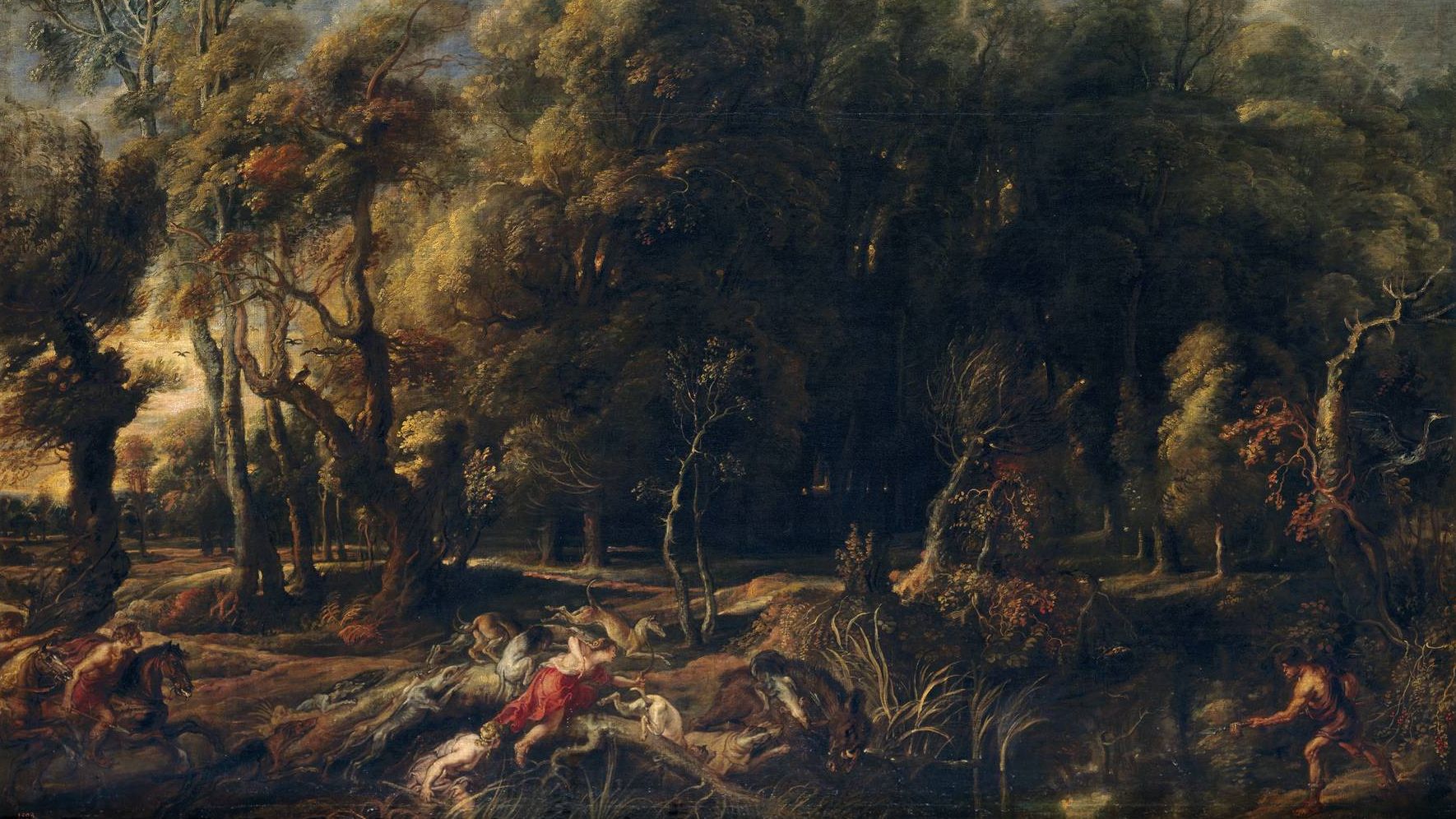 Питер Пауль Рубенс.Охота Аталанты и Мелеагра на калидонского кабана. 1636