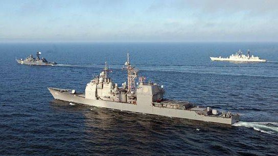 Корабли российского ВМФ в море