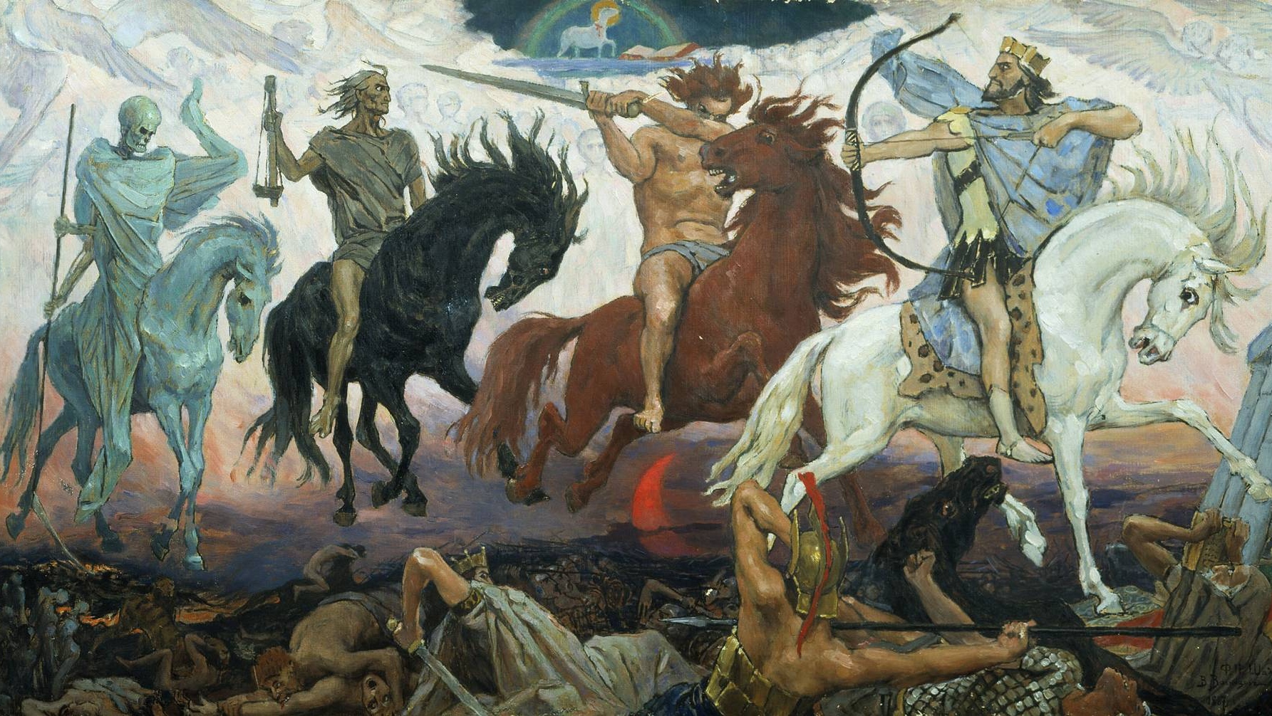 Виктор Васнецов. Воины Апокалипсиса (фрагмент). 1887.