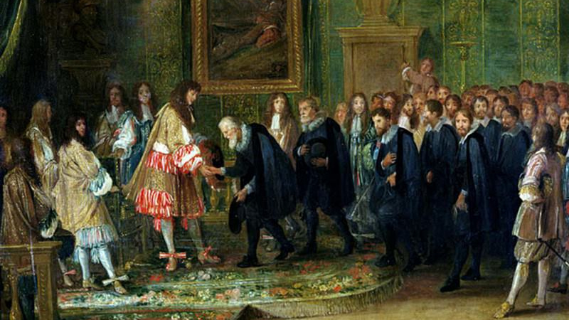Адам ван дер Мейлен. Приём Людовиком XIV послов тринадцати швейцарских кантонов 11 ноября 1663 года в Лувре. 1664