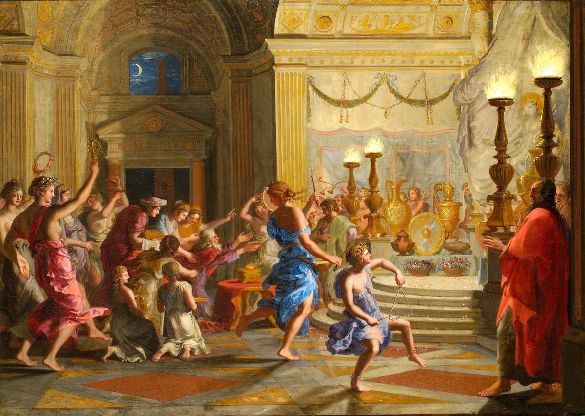 Жак Стелла. Соломон, поклоняющийся идолам. 1647