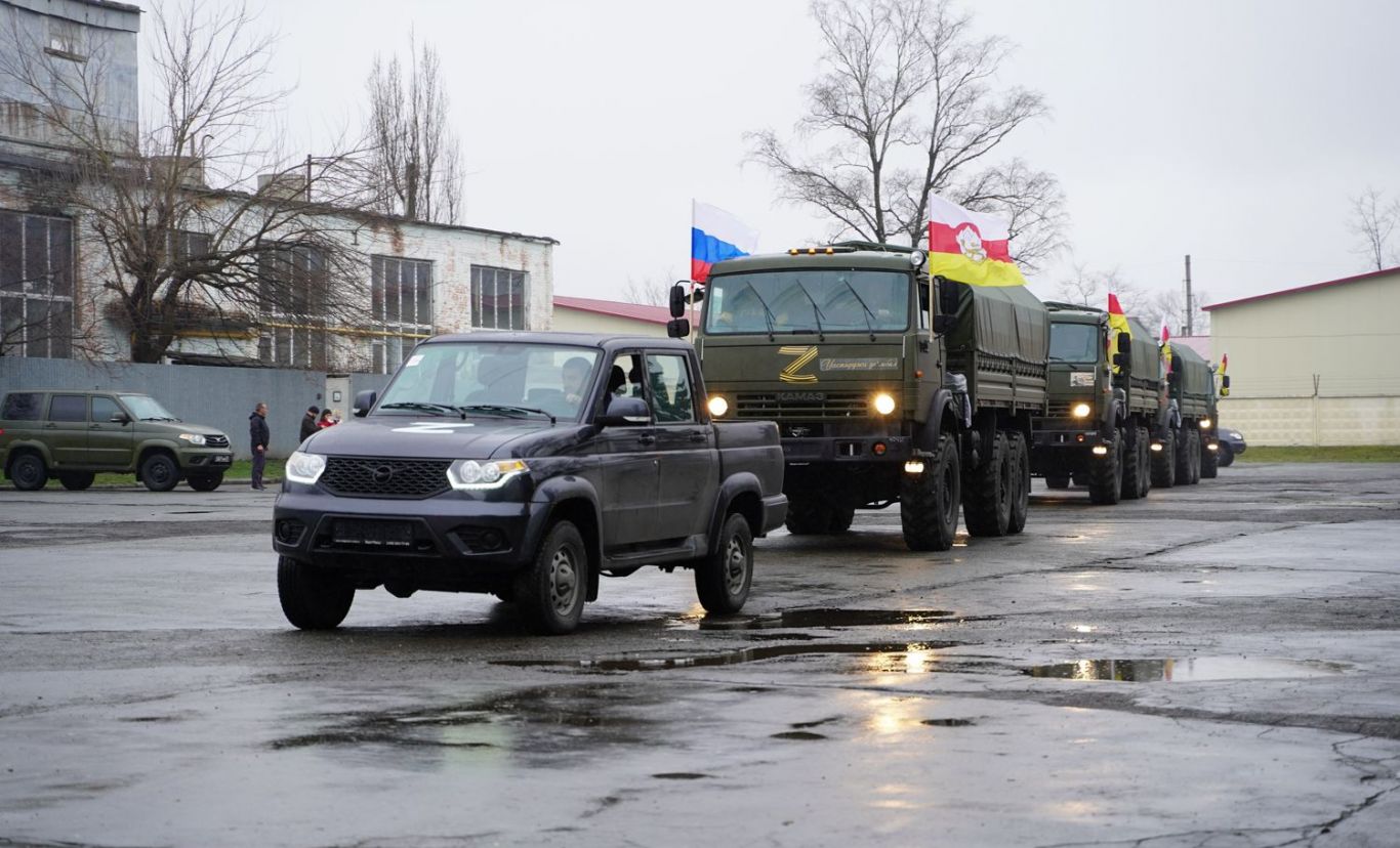 Отправка спецтехники в зону СВО для бойцов из Северной Осетии