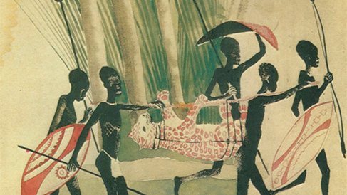 Александр Дейнека. Африканские охотники (фрагмент). 1927