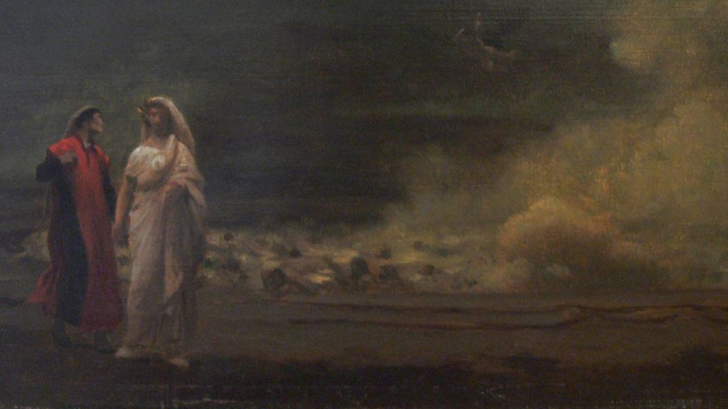 Жан-Леон Жером. Данте и Вергилий в аду. 1850