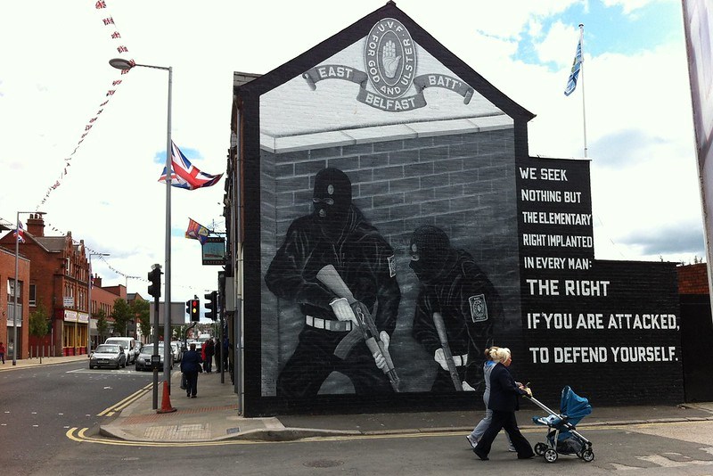 Фреска Добровольческих сил Ольстера (UVF) в Белфасте. Северная Ирландия