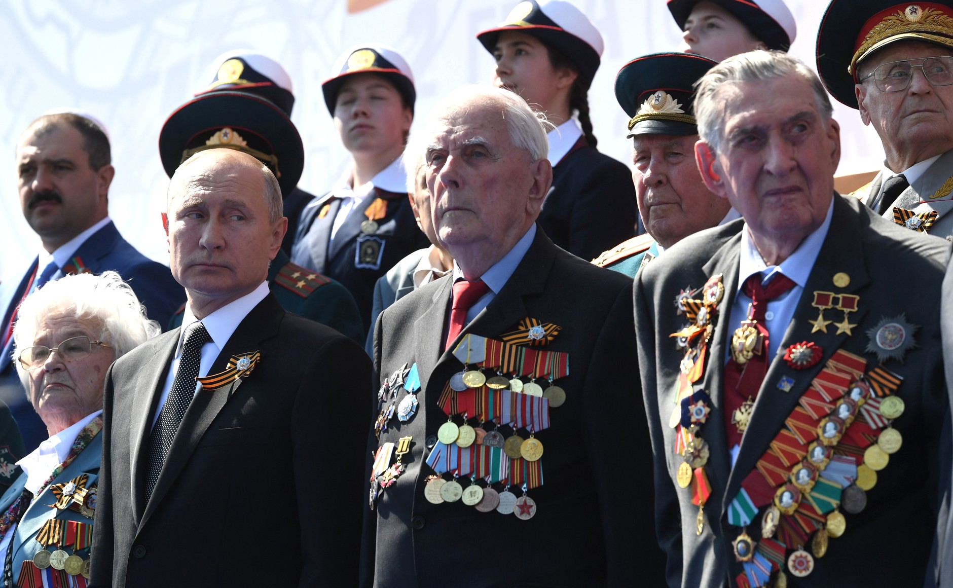 Владимир Путин на военном параде в ознаменование 75-й годовщины Победы в Великой Отечественной войне
