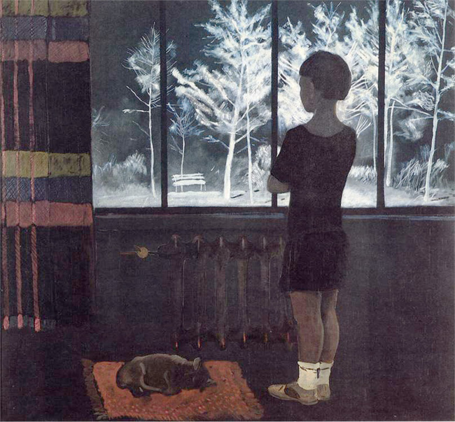 Александр Дейнека. Девочка у окна. Зима. 1933