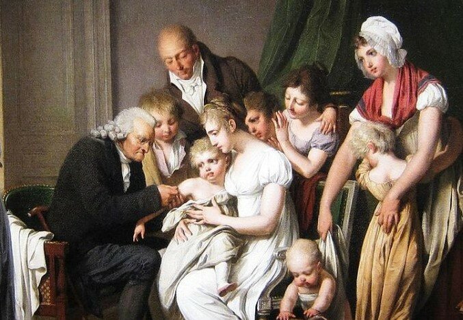 Луи Леопольд Буальи. Врач прививающий маленького ребенка. 1807