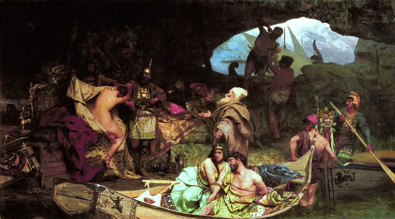 Семирадский Генрих Ипполитович. Исаврийские пираты, продающие свою добычу. 1889