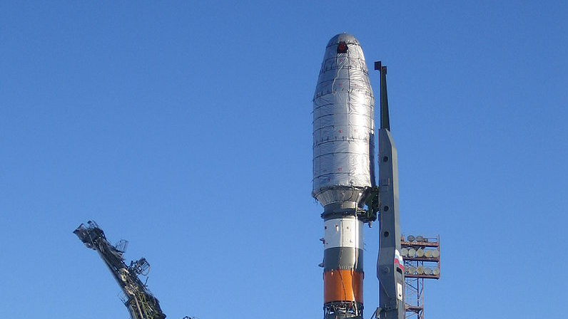 Установка ракеты-носителя «Союз-2»