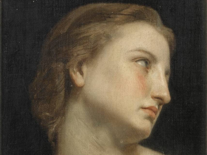 Адольф Уильям Бугро. Голова женщины (этюд). 1861