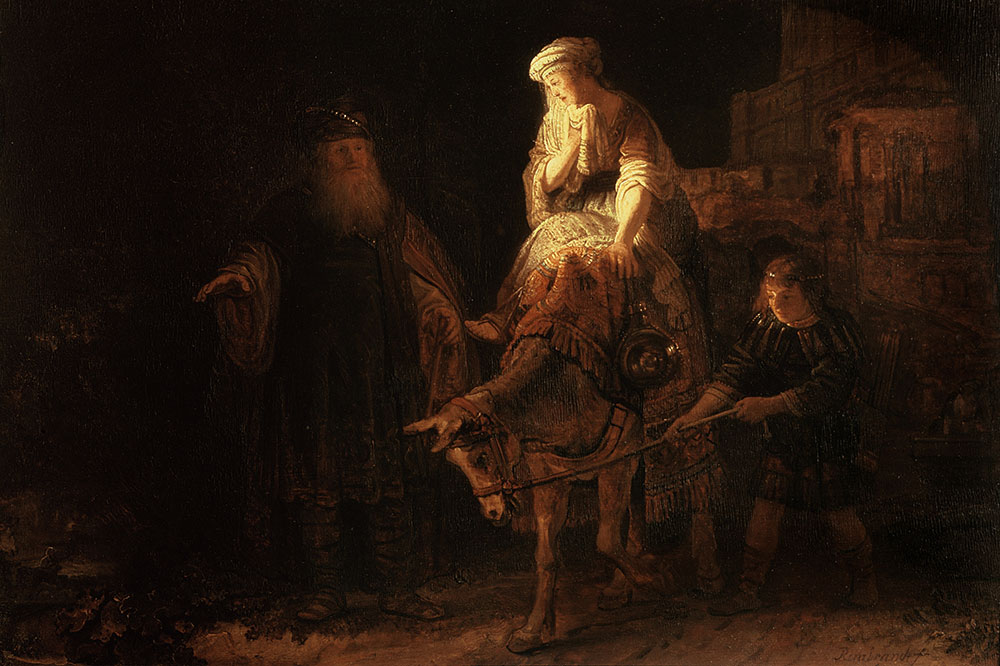 Рембрандт. Изгнание Агари. 1640