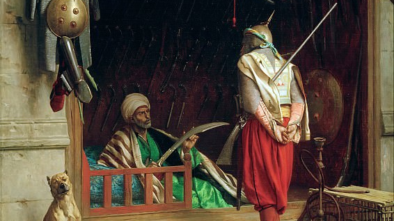 Жан-Леон Жером. Каирский торговец армейским снаряжением. 1869