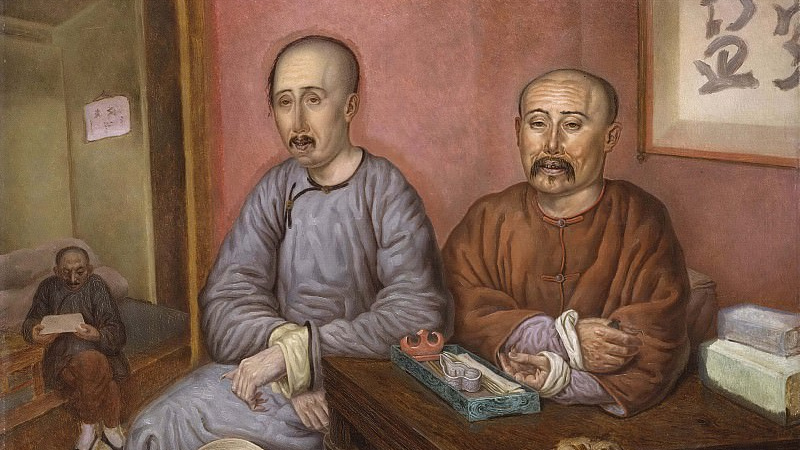 Карл Питер Мазер. Китайские торговцы. 1850