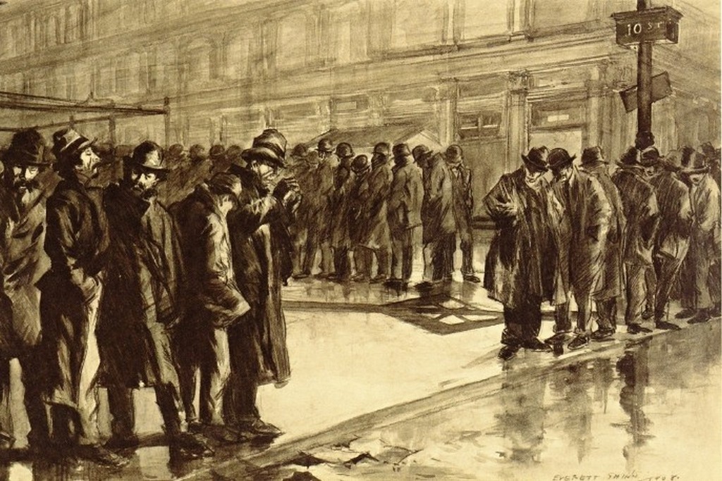Эверетт Шинн. Безработные. 1908
