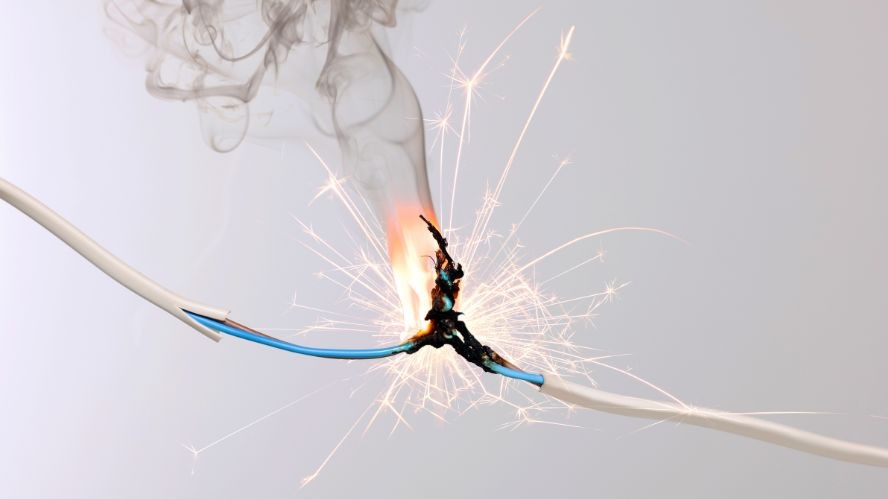 Сгоревший провод