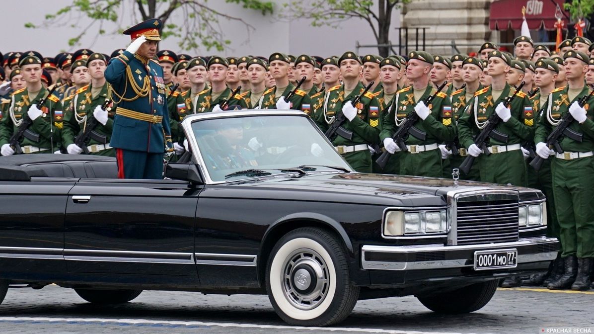 Сергей Шойгу на Репетиции Парада Победы. Москва