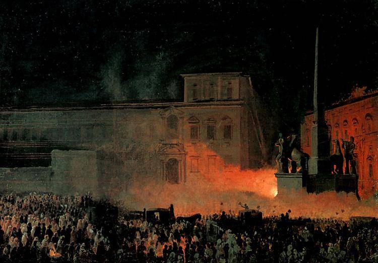 Карл Брюллов. Политическая демонстрация в Риме в 1846 г. 1850