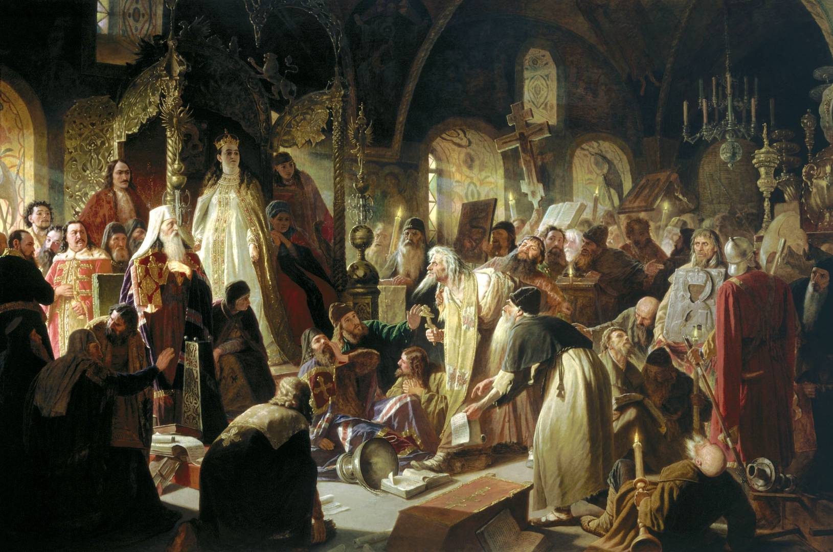 Василий Перов. Никита Пустосвят. Спор о вере. 1880–1881