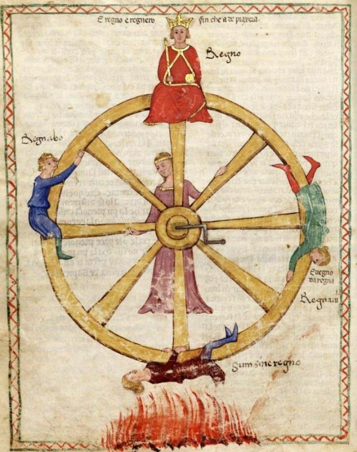 «И Я царствую и буду царствовать, пока Богу угодно» — одна из миниатюр в книге «Homiliæ et orationes». XIV век