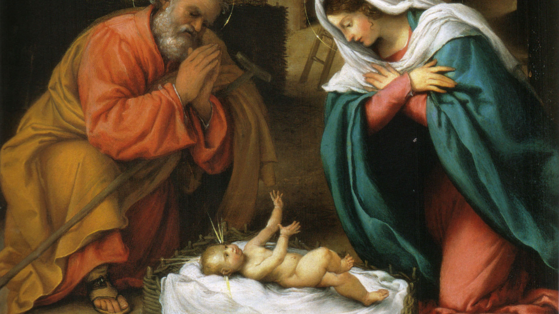 Лоренцо Лотто. Рождество Христово (фрагмент)
