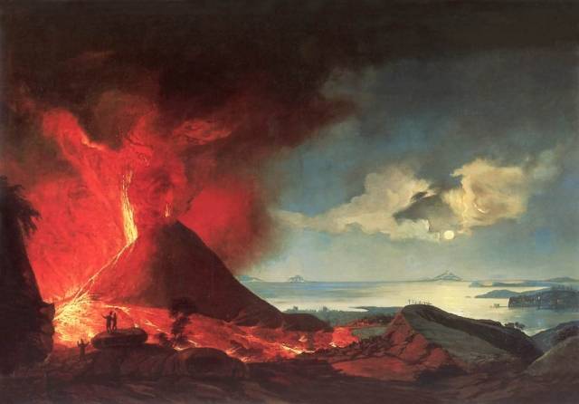 Лайош Мезеи. Извержение вулкана. Около 1860