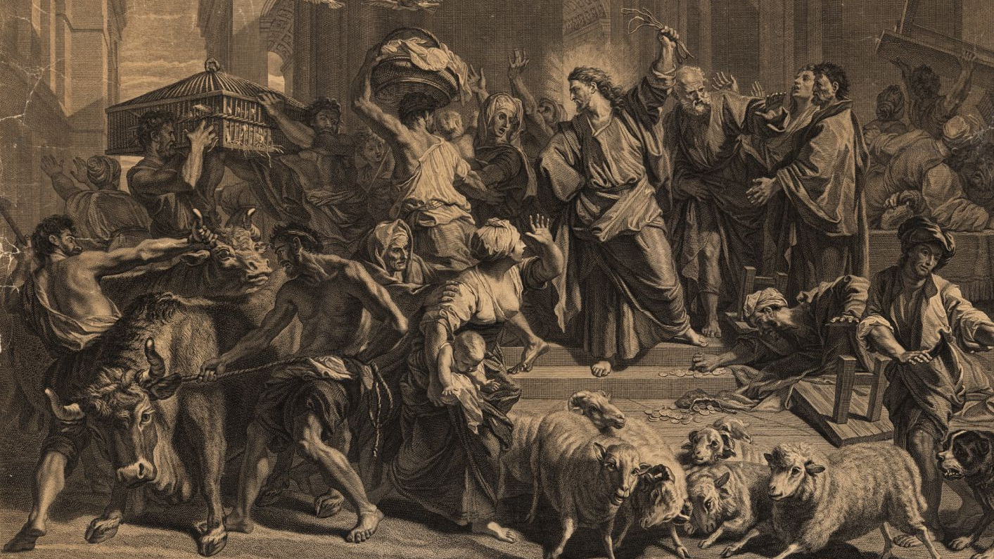 Жан Жувене. Иисус изгоняет торгующих из Храма. 1706