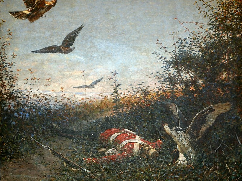 Василий Верещагин. Орлы (Забытый солдат) (Фрагмент). 1881-1885