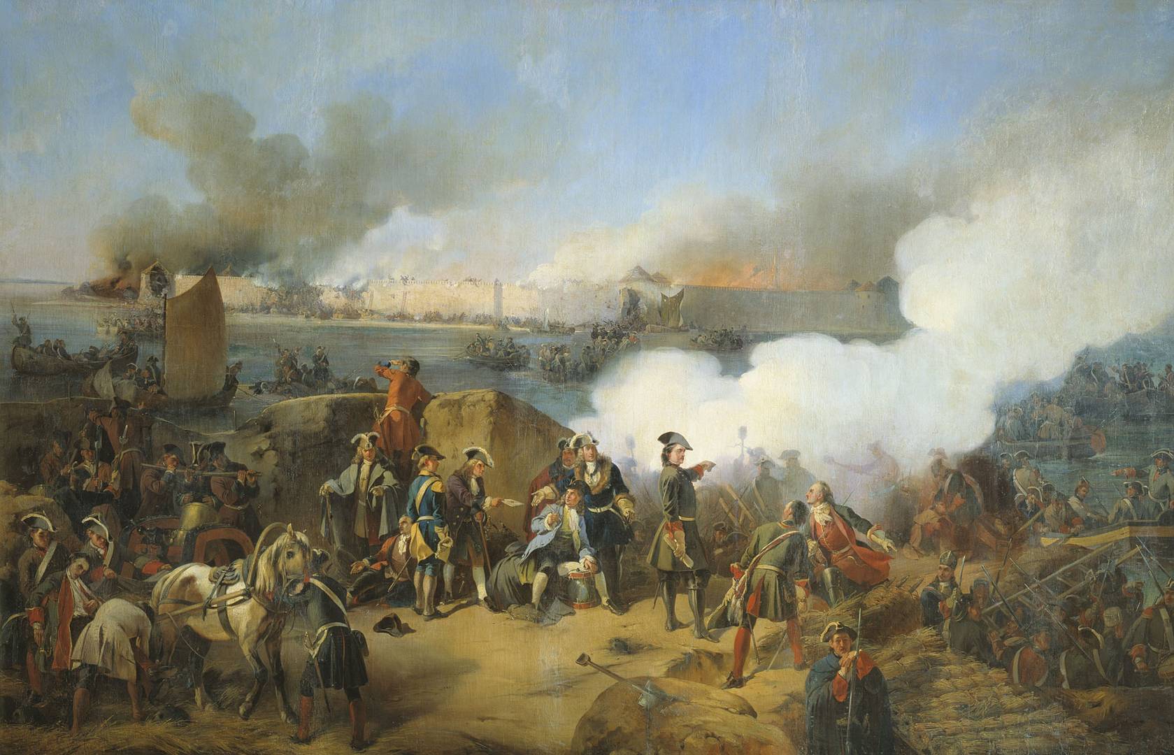Коцебу Александр. Штурм крепости Нотебург 11 октября 1702 года. 1846.