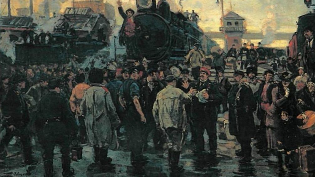 Г. К. Савицкий. Всеобщая железнодорожная забастовка, октябрь 1905 г. 1955