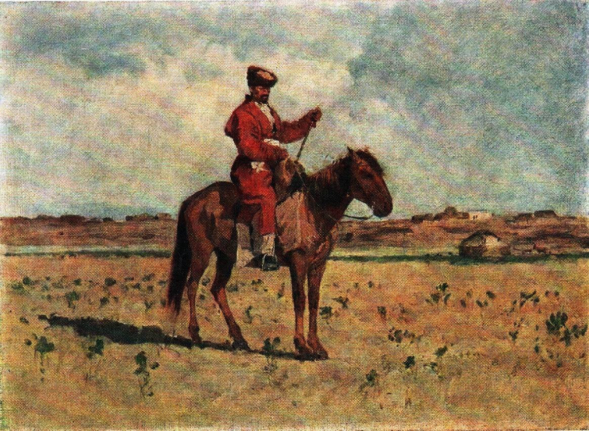 Василий Верещагин. Калмык на лошади в степи. 1869-1870