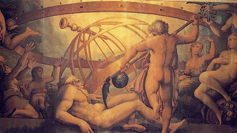 Джорджо Вазари и Жерарди Христофано. Оскопление Урана Кроносом (фрагмент). XVI век, Палаццо Веккьо, Флоренция