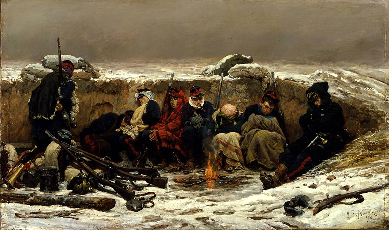 Альфонс де Невиль. В окопах. 1874